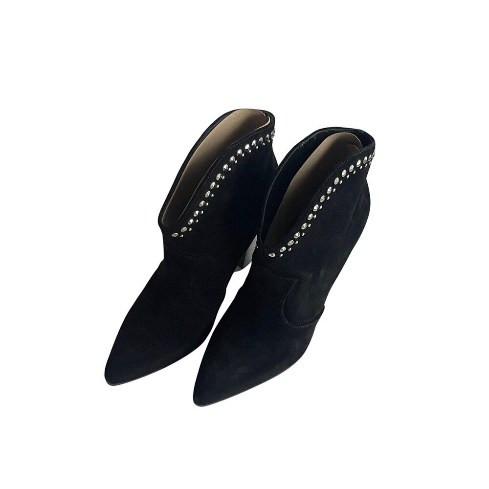 NINE WEST Sera Suede Dress Booties Black Size 8